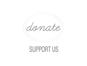 Minimalist donate button with 'support us' text below.