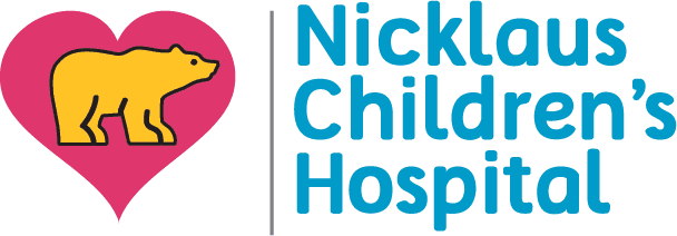 Logo of Nicklaus Children's Hospital with colorful design elements.