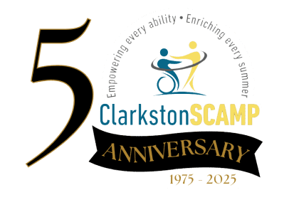50th anniversary logo for Clarkston SCAMP from 1975 to 2025.