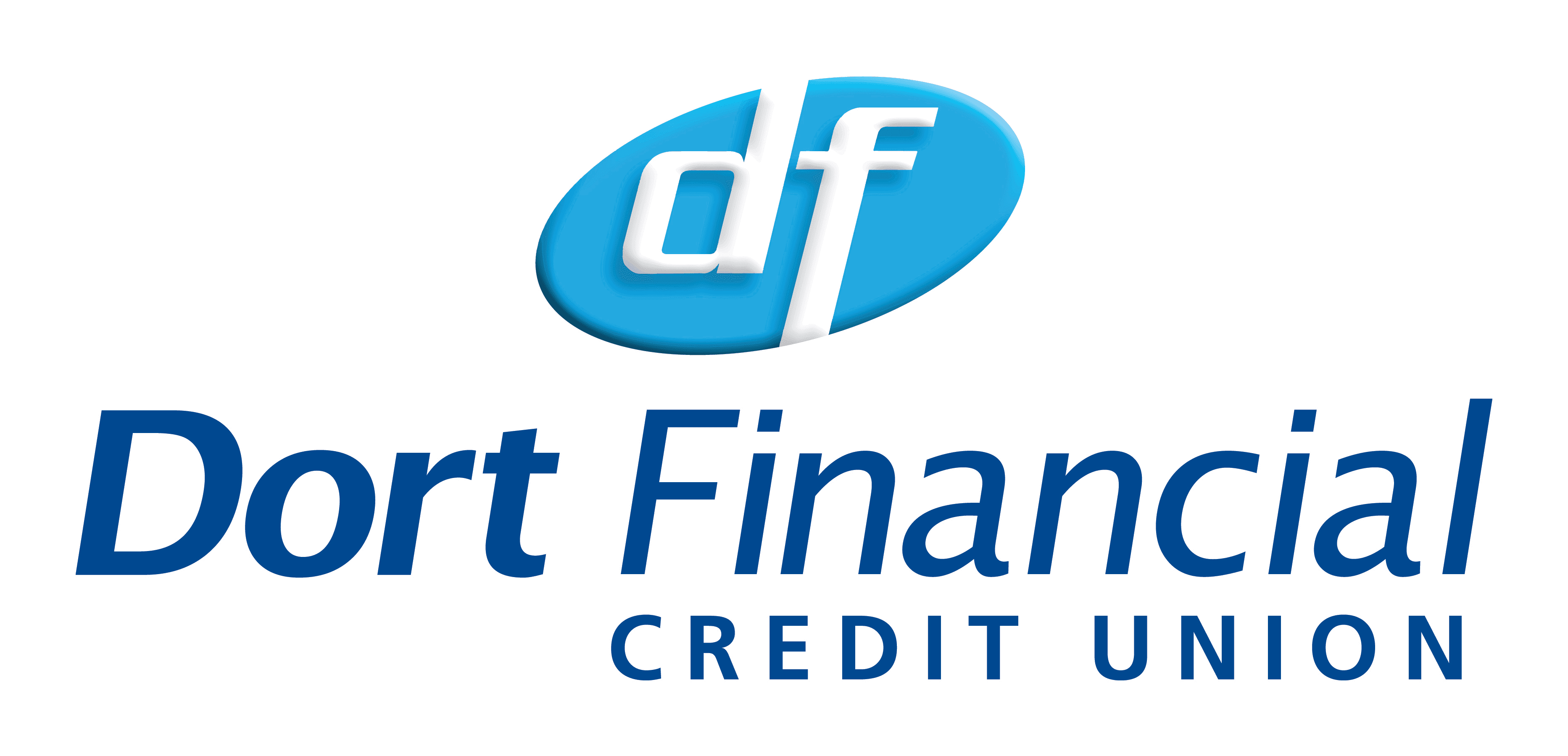 Logo of a credit union with stylized initials and text.