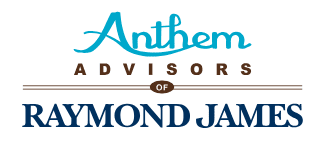 Logo featuring 'Anthem Advisors of Raymond James' with a mix of blue and brown text.