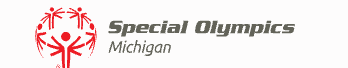 Special Olympics Michigan logo with stylized text.